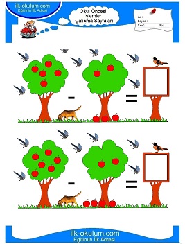 Çocuklar İçin toplam işlemi yaprak testleri 